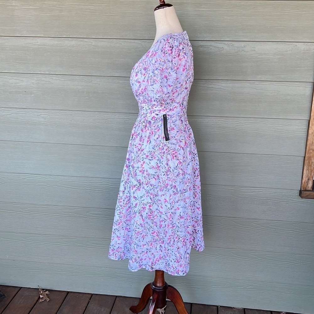 French Collection “Flores” Puff Sleeve Dress - Picture 9 of 12